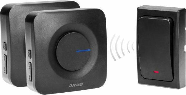 Actual product image Orno Bellaidis ONDO 2 AC Mains With 2 Receivers 1 Button Battery Free Learning System 36 Sounds 200m