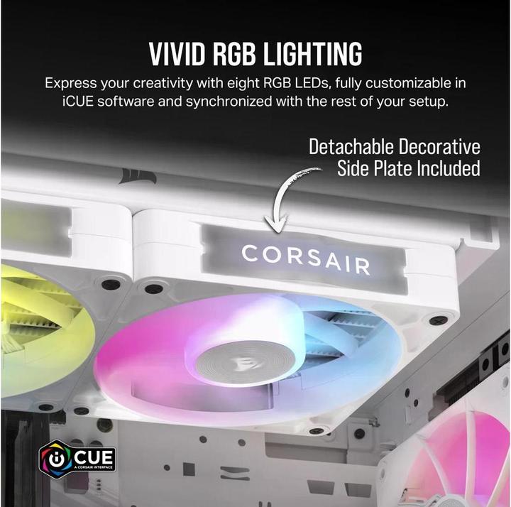 Produktbild Corsair RX RGB Series, iCUE LINK RX140 RGB White, 140mm RGB Fan, Single Fan (140 mm, 1 x)