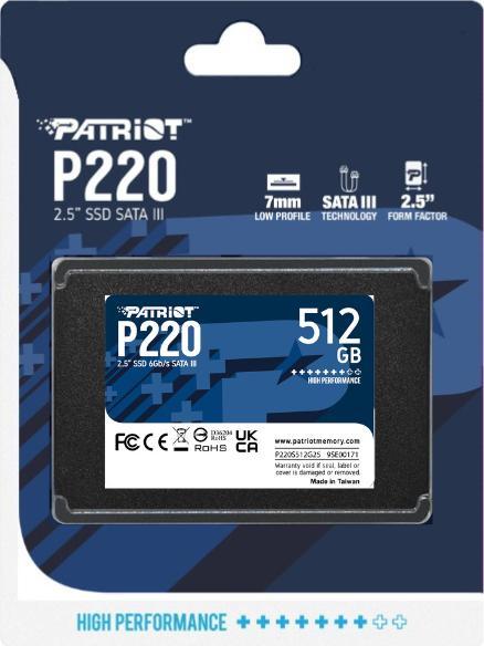 Actual product image Patriot P220 (512 GB, 2.5")