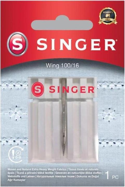 Singer WING sewing machine needle, 100/16