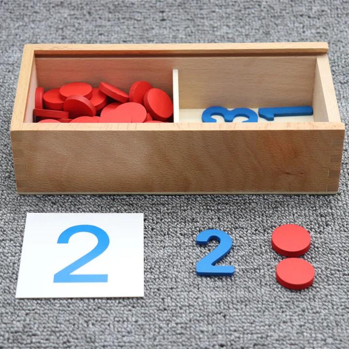 Image du produit Activity Board Jeu de cartes de chiffres en bois pour enfants, jeu de mathématiques, jouet éducatif pour les