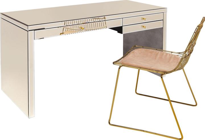 Produktbild Designlife Schreibtisch Luxury Champagne 140x60cm