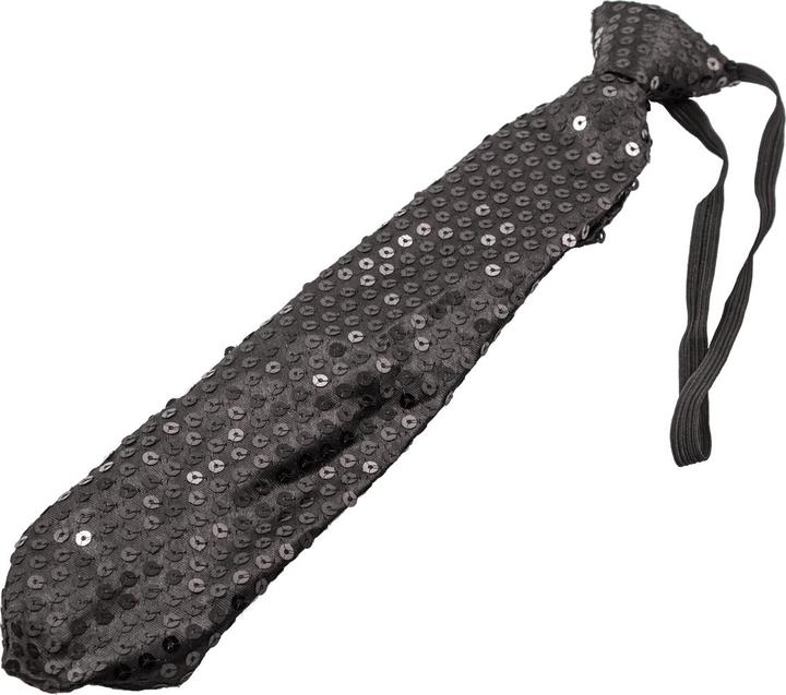 Immagine prodotto Folat Cravatta glitterata con LED nero metallizzato