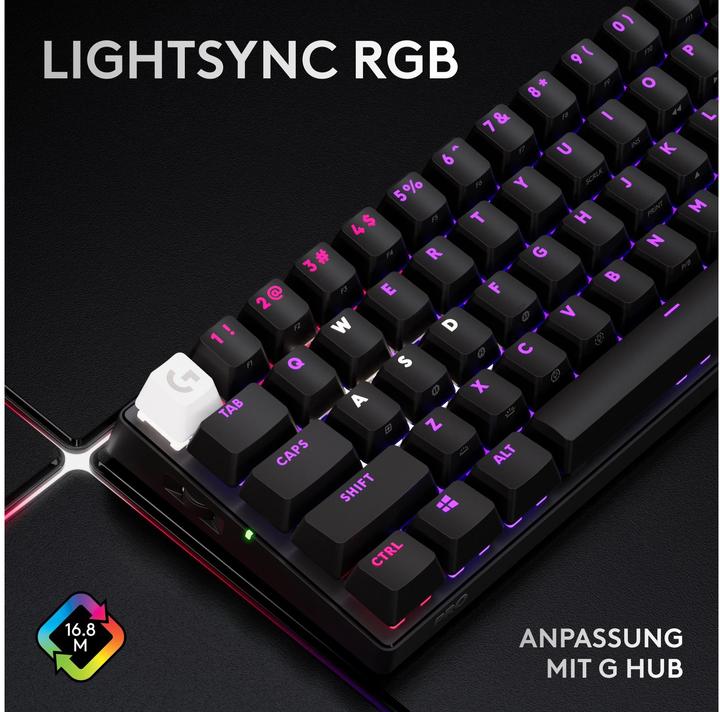 Image du produit Logitech G Pro X 60 (CH, Sans fil, Filaire)
