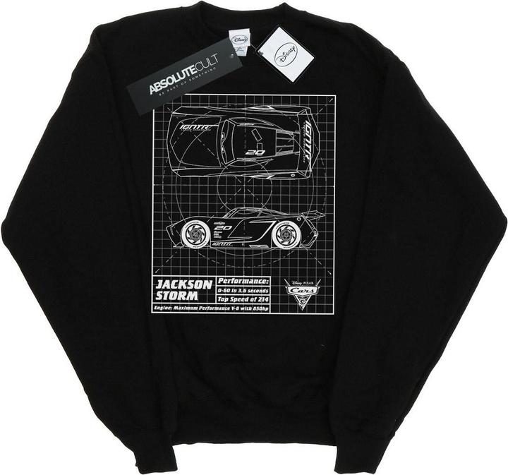 Immagine prodotto Disney Cars Jackson Storm Blueprint Felpa Ragazze (152, 158)