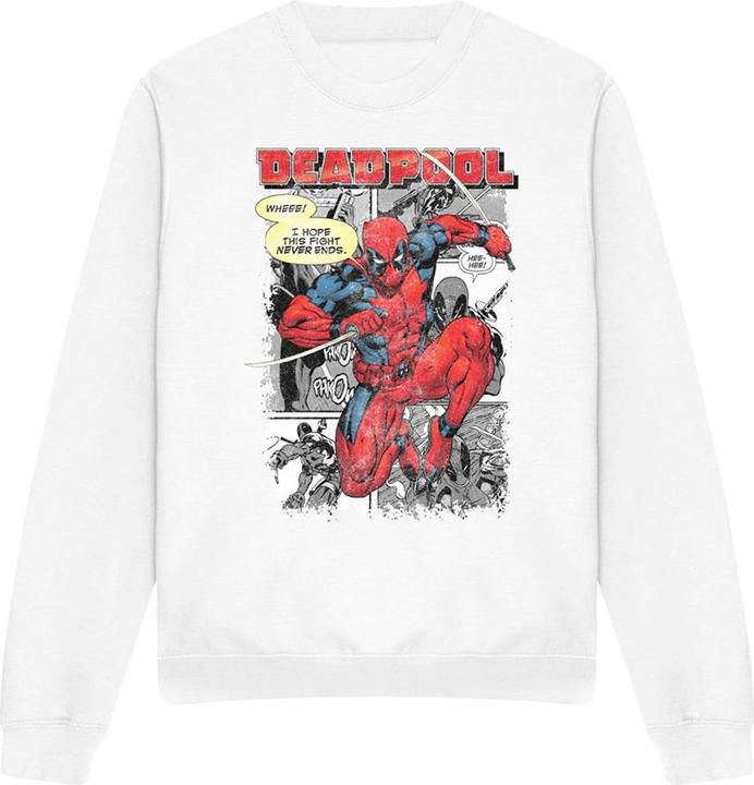 Actual product image Deadpool Unisex Adult Comic Strip Sweatshirt (M)