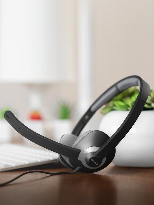 Actual product image Koss CS300 USB Communication Headsets, On-Ear, Wired, Microphone, Black (Cable, USB-A)