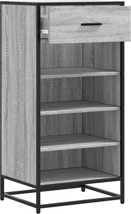 Actual product image VidaXL Shoe rack grey Sonoma 48x38x97.5 cm wood-based material