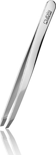 Produktbild Rubis Pinzette Shiny mit Etui, schräg, silber