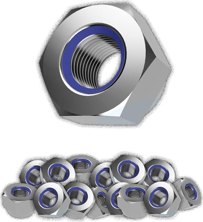 Image du produit Offgridtec Écrous autobloquants M12 acier inoxydable V2A 304 DIN 985 25 pcs. (M12)