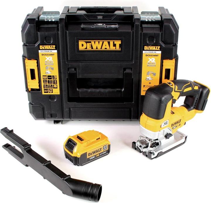 Actual product image DeWalt DCS 334 NT Battery Pendulum Jigsaw 18V Brushless + 1x Battery 4,0Ah + TSTAK - without charger