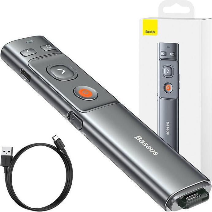 Produktbild Baseus Orange Dot Wireless Presenter (Red Laser)(Charging) Grey