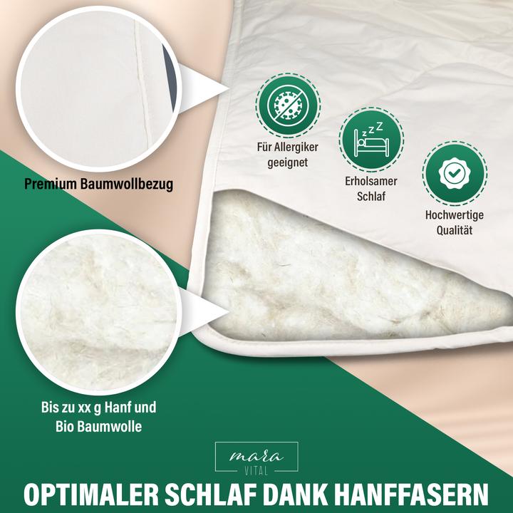 Produktbild Mara Vital Hanfdecke (135 x 200 cm)