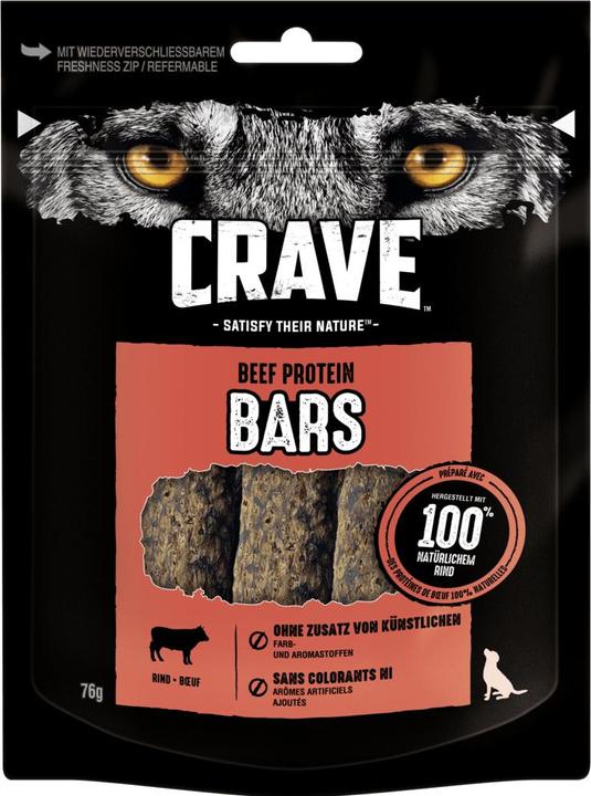 Produktbild Crave Snacks Beef Prot. Bars (Adult, 1 Stk., 76 g)