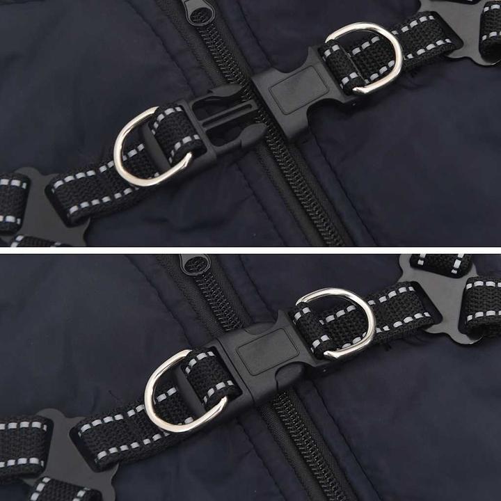 Actual product image VidaXL Dog coat with harness Waterproof Reflective (32, Dog coat)