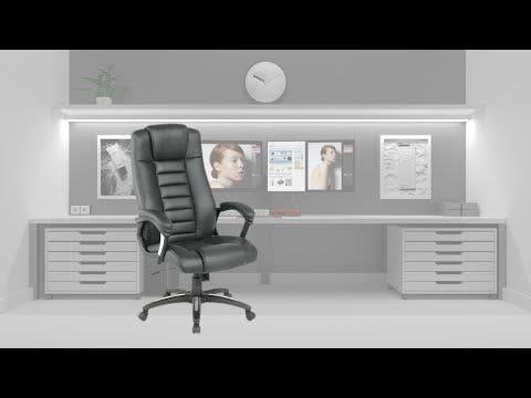 Actual product image tectake Luxury office chair made of artificial leather