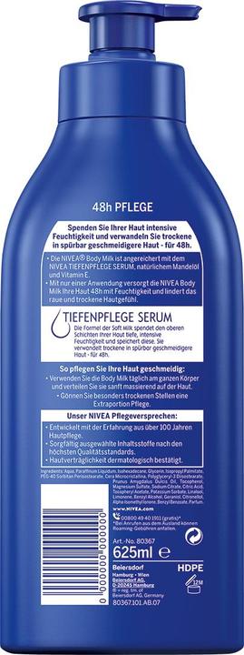 Produktbild NIVEA Reichhaltige Body Milk (Körpermilch, 625 ml)