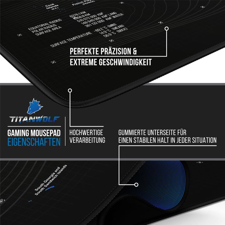 Actual product image Titanwolf Gaming Mouse Pad, XXXL Speed Gaming Mouse Pad Mouse Pad 1200 x 600 mm