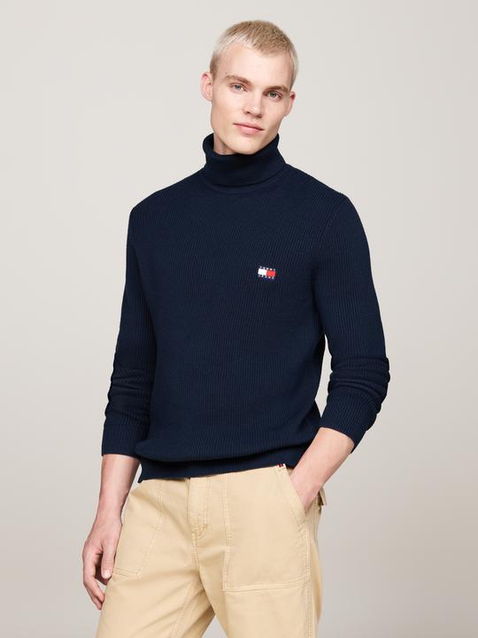 Image du produit Tommy Hilfiger Tommy Jeans Slim Fit Coltrui met wol - Donkerblauw - Maat S (S)