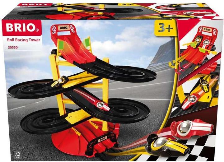 Brio Rennbahn-Turm mit zwei Rennwagen