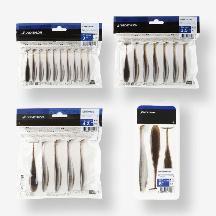 Actual product image Caperlan Gummiköder Yubari Fatshad mit Lockstoff Kaulbarsch (7.50 cm)