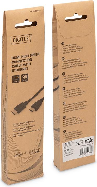 Actual product image Digitus HDMI (Typ A) — HDMI (Typ A) (1 m, HDMI)