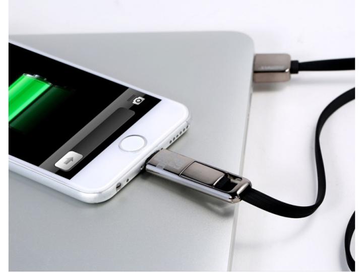 Produktbild Remax Transformers 2-in-1 Lightning MicroUSB zu USB-A Ladekabel