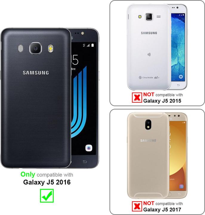 Actual product image Cadorabo Book Invisible Magnet Cover (Samsung Galaxy J5 (2016))