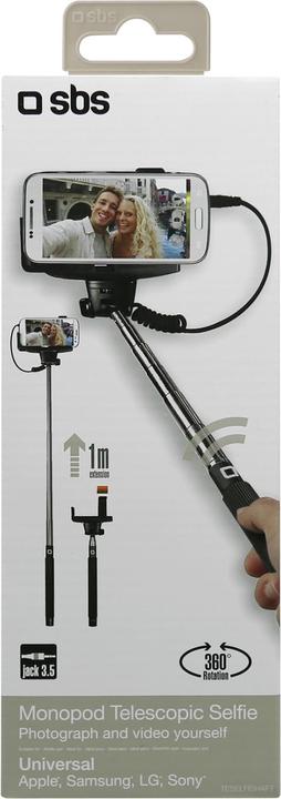 Actual product image SBS Selfie stick with jack 3,5 mm