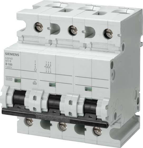 Produktbild Siemens SIEM 5SP4392-7 Leitungsschutzschalter 400V 10kA 3pol. C, 125