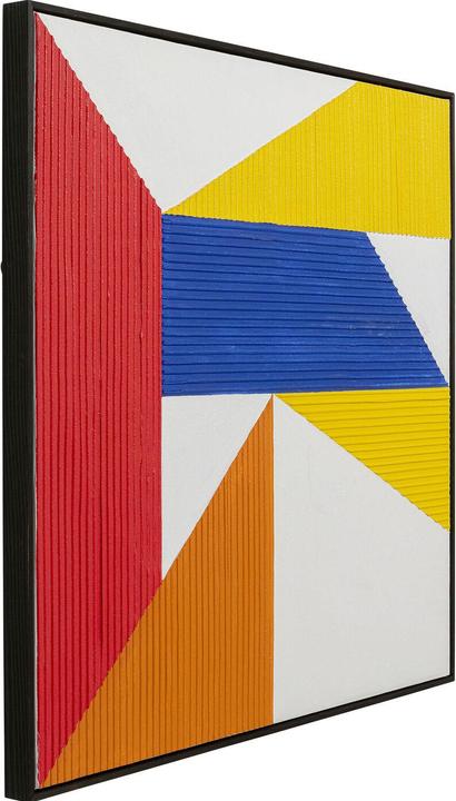 Produktbild Kare Design Leinwandbild Art Triangles Gelb 100x100cm (100 x 100 cm)