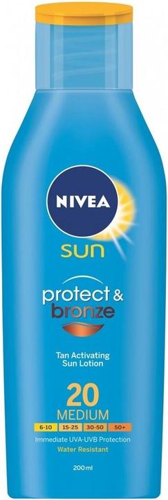 Produktbild NIVEA Sun Protect & Bronze (Sonnenlotion, SPF 20, 200 ml, 20 g)
