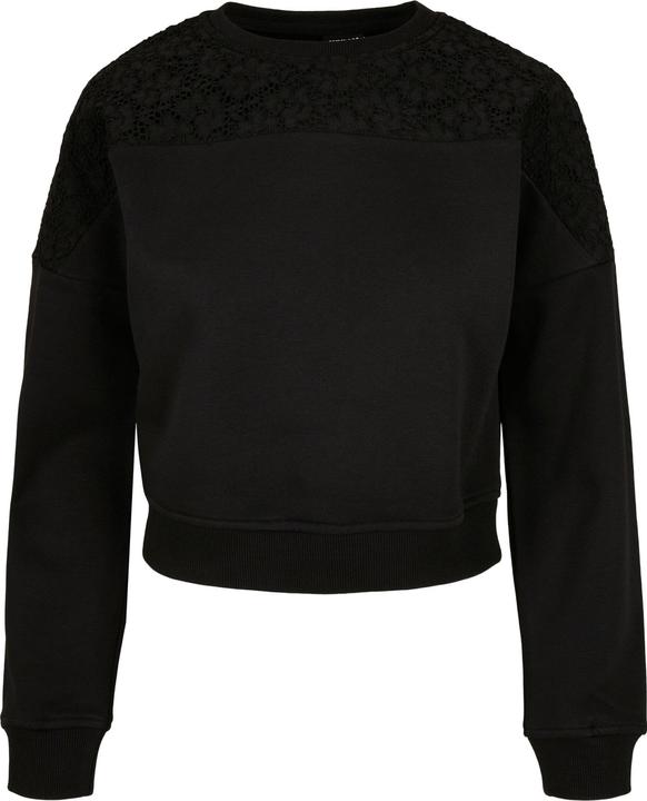 Urban Classics Ladies Short Oversized Lace Inset Crew