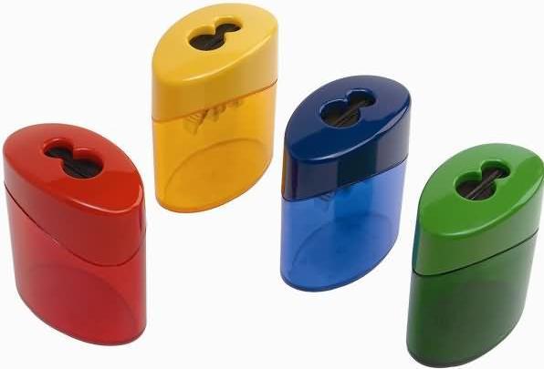 Linex Taille-crayon ovale 2 ouvertures couleurs assorties