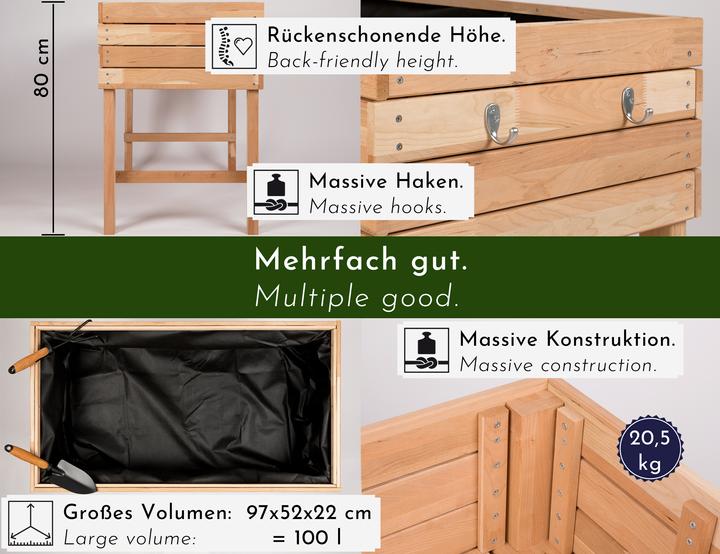 Image du produit Wondermake Design-Hochbeet mit Folie, Kirschbaum