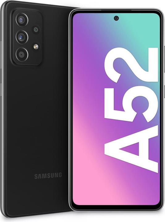 Produktbild Samsung Galaxy A52 EU (128 GB, Black, 6.50", Hybrid Dual SIM, 64 Mpx, 4G)