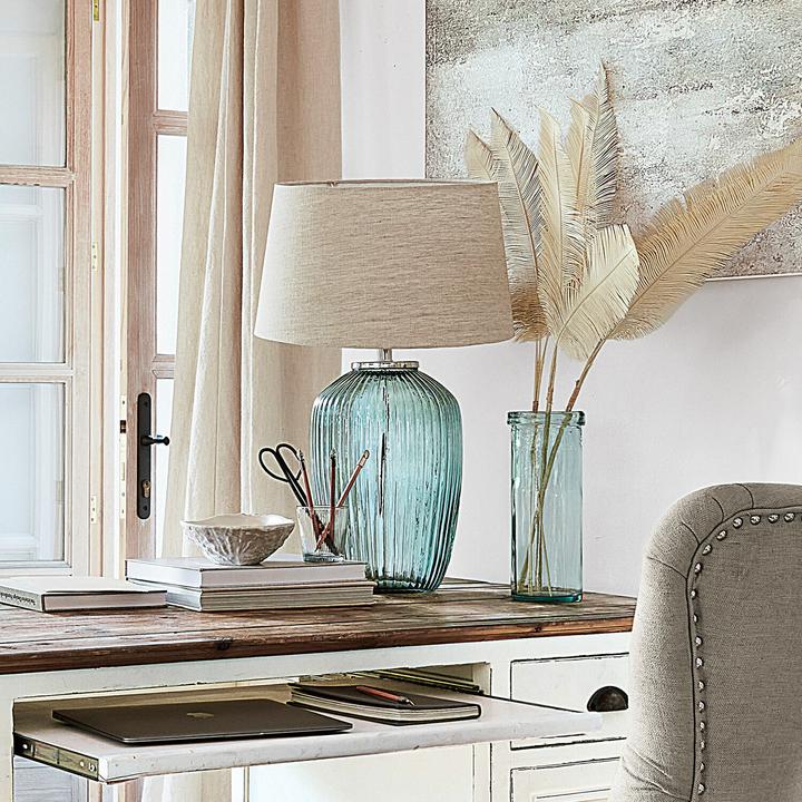 Actual product image Loberon Table lamp Fenis cream/green (E27)