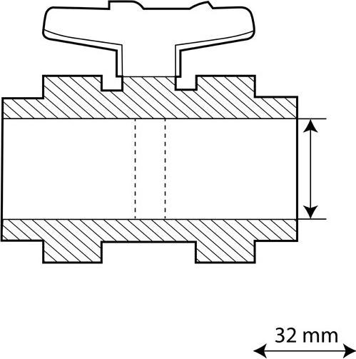 Actual product image Koi-Breeder PVC-U ball valve