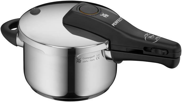 WMF Dampfkochtopf Schnellkochtopf 2,5l Perfect Induktion Edelstahl 18/10 (18 cm, Dampfkochtopf, Edelstahl)