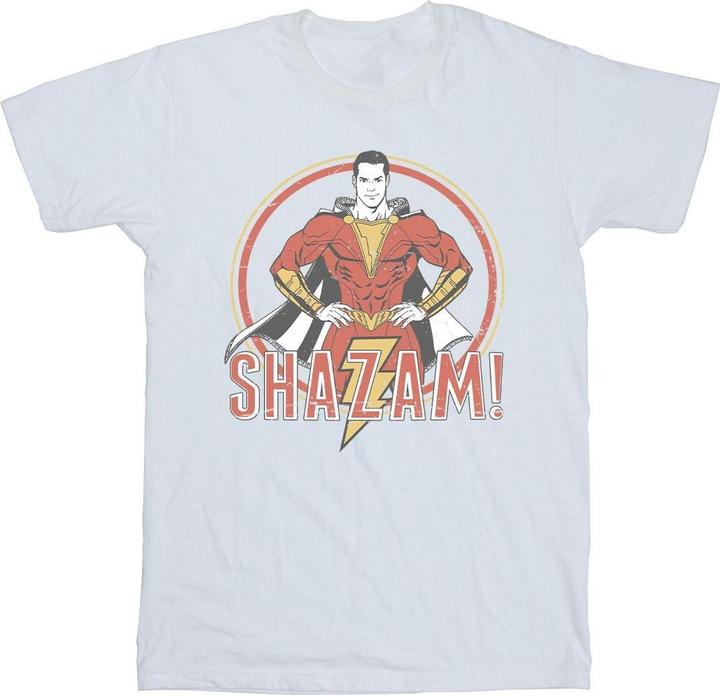 Immagine prodotto Shazam Retro Circle Distressed Maglietta Uomo (M)