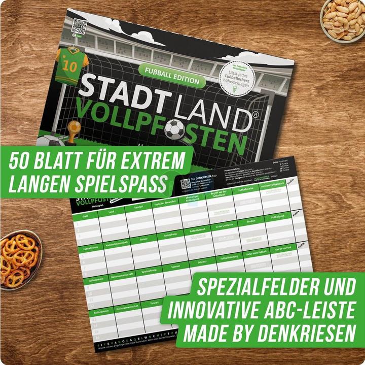 Actual product image Denkriesen STADT LAND VOLLPFOSTEN® A4 - FUSSBALL EDITION "Heimspiel" (Home Game) (German)