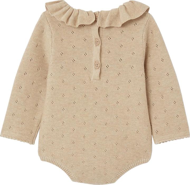 Vertbaudet Baby-Set: Strick-Kurzoverall mit langen Ärmeln & Mütze Oeko-Tex