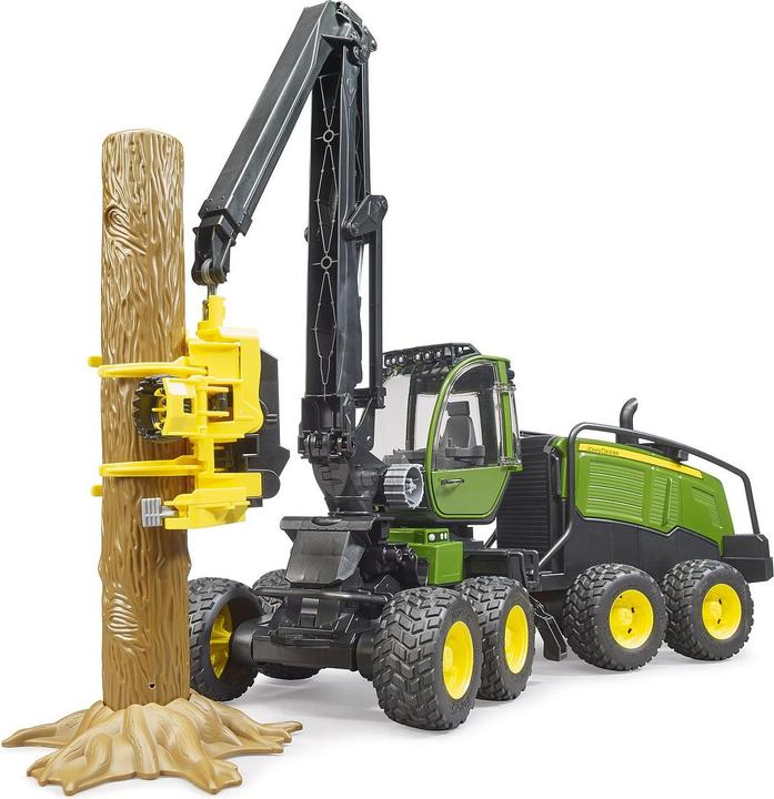 Actual product image Bruder John Deere 1270G Harvester with 1 tree trunk
