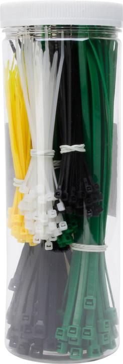 Kopp Cable tie set 300 pcs, white, black, green (300 pcs.)