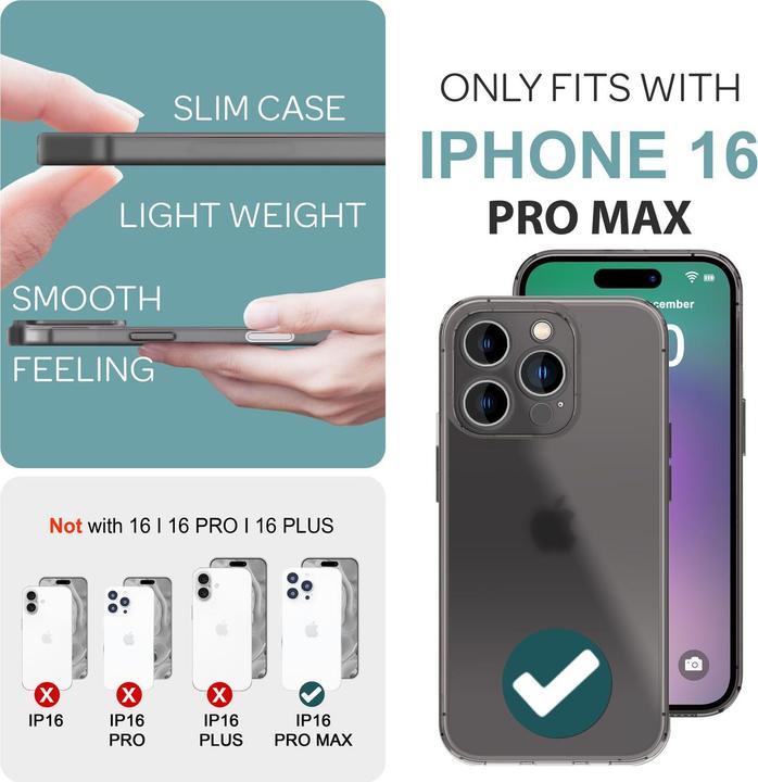 Produktbild Nalia Extrem Dünnes 0,3mm Mattes Hardcase (Apple iPhone 16 Pro Max)