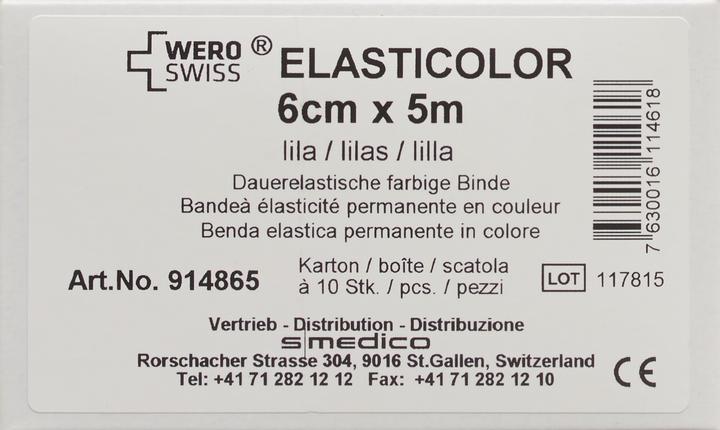 Image du produit Wero Swiss Elasticolor Elastische Binde 5mx6cm lila