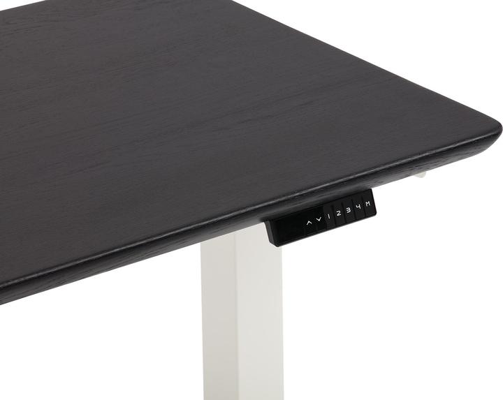 Produktbild Oakywood Standing Desk Holztisch mit Höhenverstellung - aus Massivholz - Schwarz / 120x60 / Weiss - (120 x 60 cm)