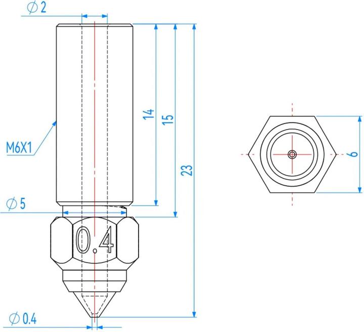 Image du produit Creality Buse Buses de rechange pour K1/K1 Max/CR-M4 8 pièces (Tube de grenaillage)