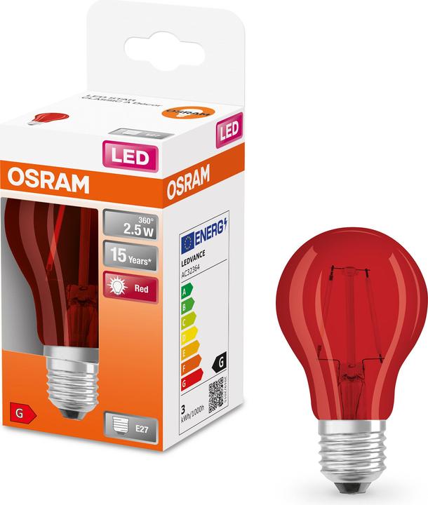 Produktbild Osram Led Star Décor Classic A (E27, 2.50 W, 45 lm, 1 x, G)