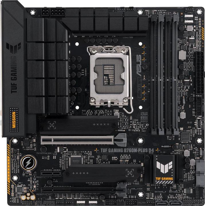 Actual product image ASUS TUF GAMING B760M-PLUS D4 (LGA 1700, Intel B760, mATX)